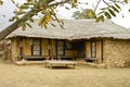 Thatched-roof home in Nagan Folk Village, South Korea Royalty Free Stock Photo