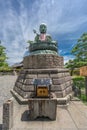 Nure Botoke Wet Jizo Bodhisattva Seated bronze statue of Jizo-Bosatsu protects the temple from fire, Zenko-ji Temple