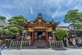 People gathering around Seson-in Shakado Temple. Located in Nagano City, Japan