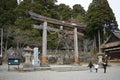 Hertitage timber architecture of the middle shrine Chu-sha at To Royalty Free Stock Photo