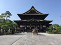 View of the wooden Zenko-ji temple of Nagano, Japan