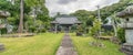 Panoramic view of Honden Main Hall of Sotokuji temple. Nichiren sect Buddhist temple Royalty Free Stock Photo