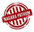 Nagara Pathom - Red grunge button, stamp