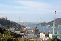 Nagasaki bay and Megami bridge in Nagasaki