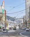 Nagasaki, Japan - February 23, 2012: Nagasaki city with Tram rai
