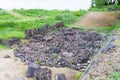 Remains of Hara castle in Shimabara, Nagasaki, Japan. It is part of the World Heritage Site -