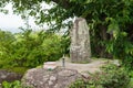 Tomb of Amakusa Shiro 1621?-1638 at Remains of Hara castle in Shimabara, Nagasaki, Japan. He was