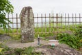 Tomb of Amakusa Shiro 1621?-1638 at Remains of Hara castle in Shimabara, Nagasaki, Japan. He was