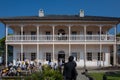 Nagasaki, Japan - May 18: Unidentified school girls in Glover Garden on May 18, 2017 in Nagasaki, Japan.