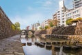 Meganebashi Bridge is the most remarkable of several stone bridges. The bridge gets its name from Royalty Free Stock Photo