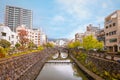 Meganebashi Bridge is the most remarkable of several stone bridges. The bridge gets its name from Royalty Free Stock Photo