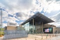 Contemporary architecture building of the Nagasaki Prefectural Art Museum designed by Kuma Kengo.