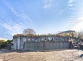 Walls of the Historical fountain called rekishi-no-izumi in the Glover Garden.