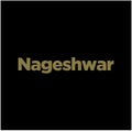 Nageshwar lord Shiva jyotirlinga typography in golden color. Nageshwar lettering