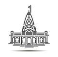 Nageshwar Temple illustration vector icon