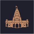 Nageshwar temple lord Shiva temple icon. Nageshwar mandir symbol