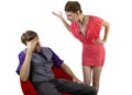 Nagging Girlfriend Royalty Free Stock Photo