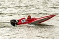 Naglis Riabko in powerboats racing at European championship Royalty Free Stock Photo