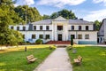 Naglowice, Swietokrzyskie / Poland - 2020/08/16: Panoramic view of park and historic manor house of Radziwill family located by Royalty Free Stock Photo