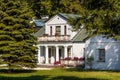 Panoramic view of park and historic museum manor house of Mikolaj Rej, polish renaissance poet and writer in Naglowice, Poland Royalty Free Stock Photo