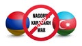 Nagorno-Karabakh. Flags in the form of a ball Royalty Free Stock Photo