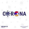 Nagorno Karabakh Republic Coronavirus Typography. COVID-19 country banner