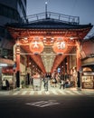 Nagoya, Aichi, Japan - Entrance of Osu Shopping district with giant red Japanese lanterns. Near the Osu Kannon Temple Royalty Free Stock Photo