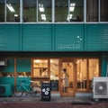 Nagoya, Aichi, Japan - A small bakery cafe in Tsurumai. Woman buying cake and coffee. Ordinary daily life in Japan.