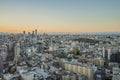 Nagoya cityscape with beautiful sky in sunset evening time