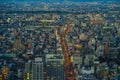 Nagoya cityscape in twilight time, japan