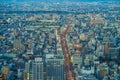 Nagoya cityscape in twilight time, japan