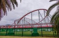 Roller coaster at the park