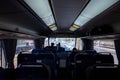 Interior passenger seating area of a limited express JR Shinano Wide View at Nagoya, Japan