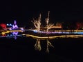Nagoya kuwana lake at night Royalty Free Stock Photo