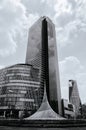 Nagoya skyscappers at Nagoya station with famous spiral building