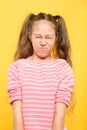 Nah refusal childish tantrum adolescent girl grimace Royalty Free Stock Photo