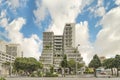 Naha City Hall modern building in Okinawa island in the south of Japan