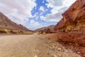 Nahal Amram desert valley and the Arava desert landscape Royalty Free Stock Photo