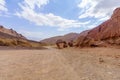 Nahal Amram desert valley and the Arava desert landscape Royalty Free Stock Photo