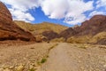 Nahal Amram desert valley and the Arava desert landscape Royalty Free Stock Photo