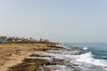 NAHARIYA, ISRAEL-MARCH 21, 2018: Pedestrian zone at Mediterranean Sea in the city of Nahariya, Israel. Royalty Free Stock Photo