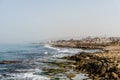 NAHARIYA, ISRAEL-MARCH 21, 2018: Pedestrian zone at Mediterranean Sea in the city of Nahariya, Israel. Royalty Free Stock Photo