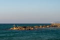 Nahariya, Israel - November 5, 2021: Nahariya`s Promenade and Galei Galil Beach Royalty Free Stock Photo