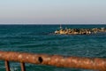 Nahariya, Israel - November 5, 2021: Nahariya`s Promenade and Galei Galil Beach Royalty Free Stock Photo