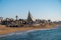 Nahariya, Israel - November 5, 2021: Nahariya`s Promenade and Galei Galil Beach Royalty Free Stock Photo