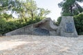 Memorial with a story in Hebrew about the ambushed fighting vehicles of the Hagana - the IDF - during the War of Independence near