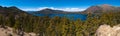 Nahuel Huapi lake at Bariloche Argentina PANORAMA Royalty Free Stock Photo
