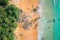 Nai thon beach and the wooden stairs in Phuket, Thailand