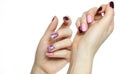 Nail art manicure. Royalty Free Stock Photo