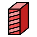 Nail buffer block icon color outline vector Royalty Free Stock Photo